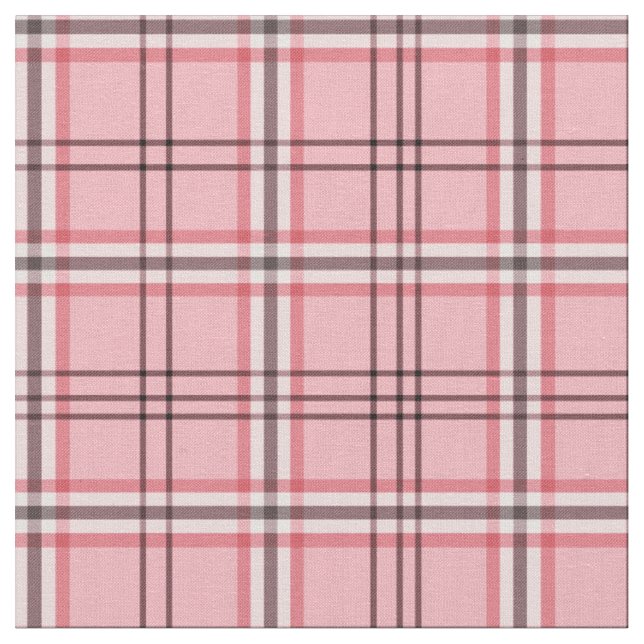 Tela Diseño de Moda de Cuadros Rosa y Gris Chic (De cerca)