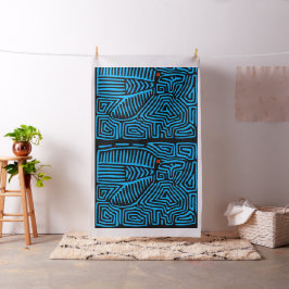 Tela Diseño de Mola de Pájaro Azul Kuna Indio