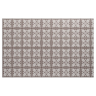 Tela Diseño de mosaico de hojas y maíz de Mahogany