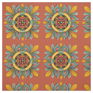 Tela Diseño de mosaicos de color negro victoriano