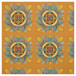 Tela Diseño de mosaicos victorianos de Marigold