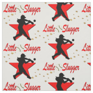 TELA DISEÑO DE NIÑA PELOTA SUAVE BATEADORA PEQUEÑA ROJA