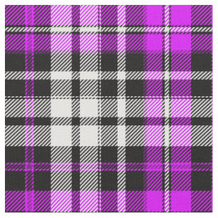 Tela Diseño de patrón de cuadros escoceses negro morado