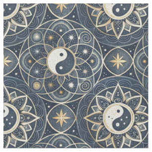 Tela Diseño de Patrón de Mandala de Armonía Celestial Y
