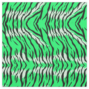 Tela Diseño de patrón de piel de animal tigre verde