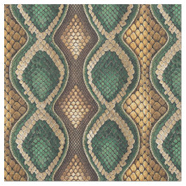 Tela Diseño de patrón de piel de serpiente con esmerald