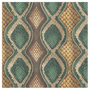 Tela Diseño de patrón de piel de serpiente con esmerald