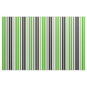 Tela Diseño de patrón de rayas verdes negras y blancas