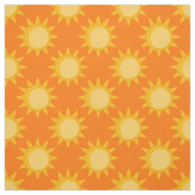 Tela Diseño de patrón de sol en naranja (Retal)