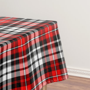 Tela Diseño de patrón de tartán a cuadros rojos negros 