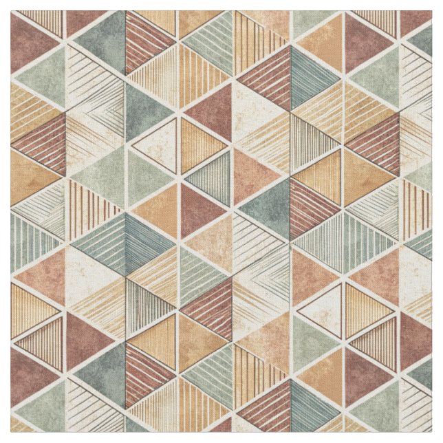 Tela Diseño de patrón de triángulo geométrico abstracto (De cerca)