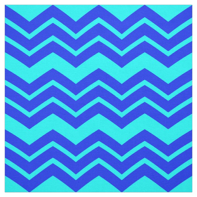 Tela Diseño de patrón de zag azul Zig Chevron (Retal)