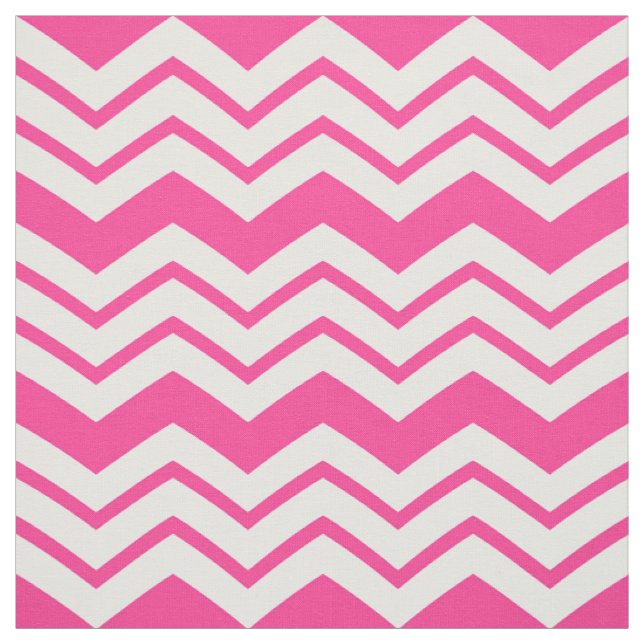 Tela Diseño de patrón en zigzag de Chevron blanco rosa (Retal)