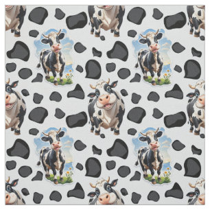 Tela Diseño de patrones de animales de vaca