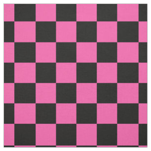 Tela Diseño de patrones de contraste negro rosado