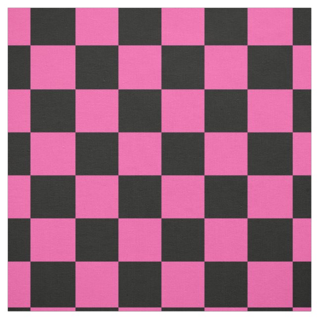 Tela Diseño de patrones de contraste negro rosado (Retal)