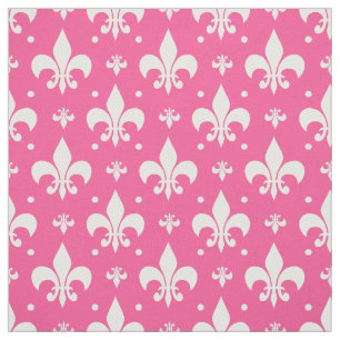 Tela Diseño de patrones de flor de fondo rosado