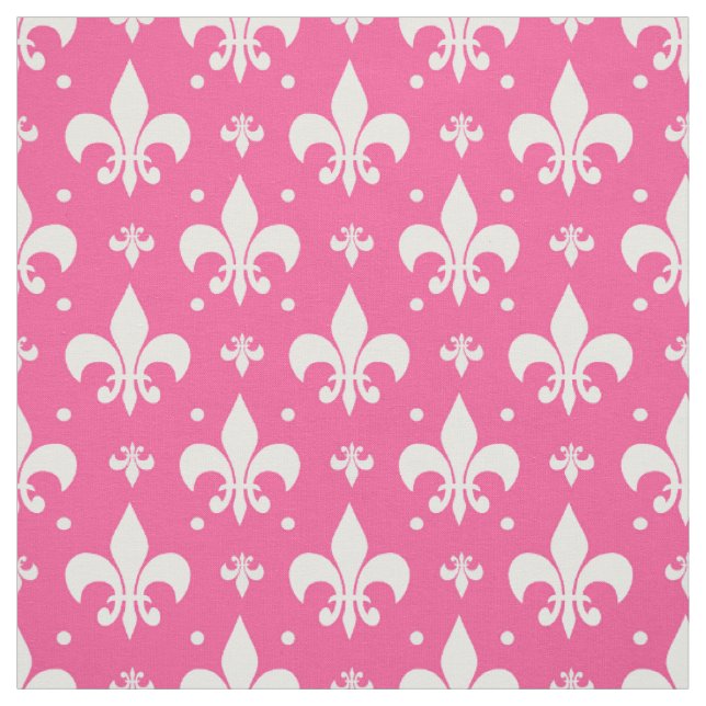 Tela Diseño de patrones de flor de fondo rosado (Retal)