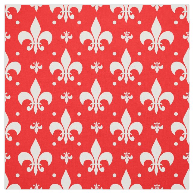 Tela Diseño de patrones de flor rojo de lis (Retal)