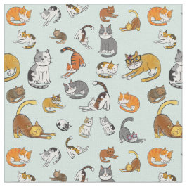 Tela diseño de patrones de gato lindos para los amantes