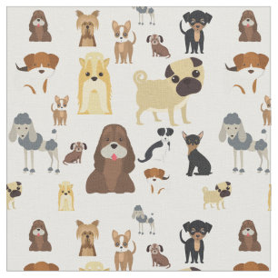 Tela diseño de patrones de perros lindos para los aman