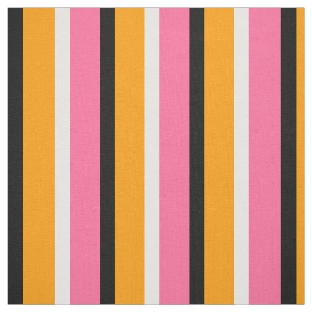 Tela Diseño de patrones de rayas Naranjas rosas (Retal)