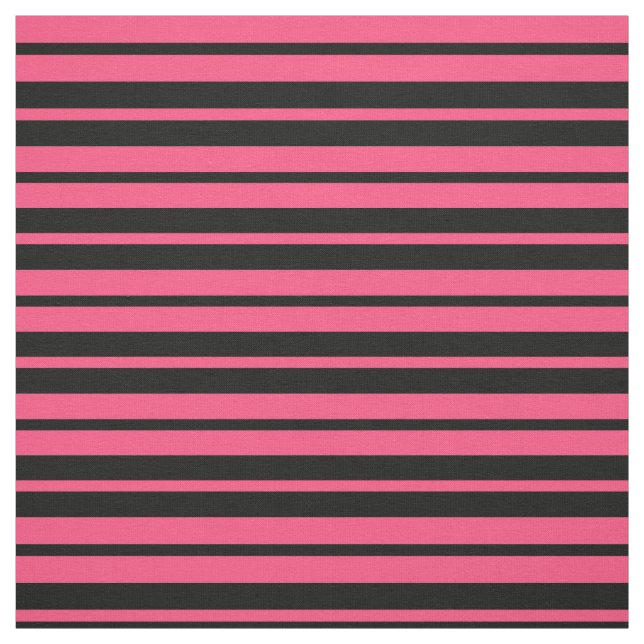 Tela Diseño de patrones de rayas negras rosadas (Retal)