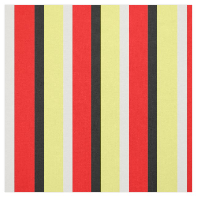 Tela Diseño de patrones de rayas rojas amarillas (Retal)