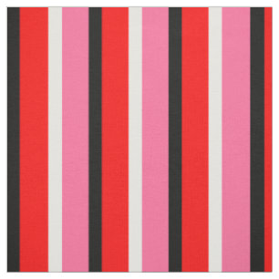 Tela Diseño de patrones de rayas rosadas rojas