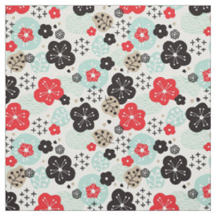 Tela diseño de patrones japoneses lindos
