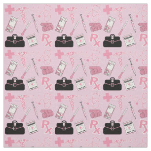 Tela Diseño de patrones médicos - Rosa