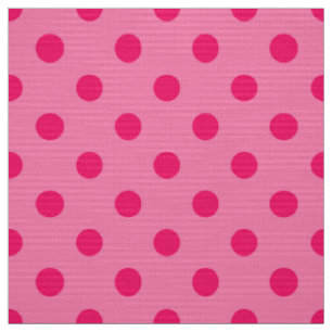 Tela Diseño De Puntos De Polka Rosado En Pink