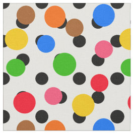 Tela Diseño de puntos polacos de color de fondo blanco