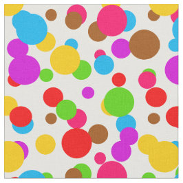 Tela Diseño de puntos polacos de color de fondo blanco