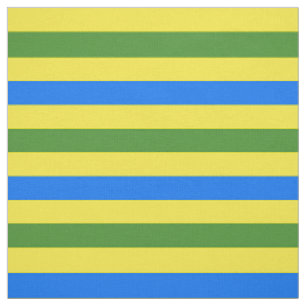 Tela Diseño de rayas azules verdes y amarillas