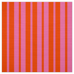 Tela Diseño de rayas de estilo rosado naranja