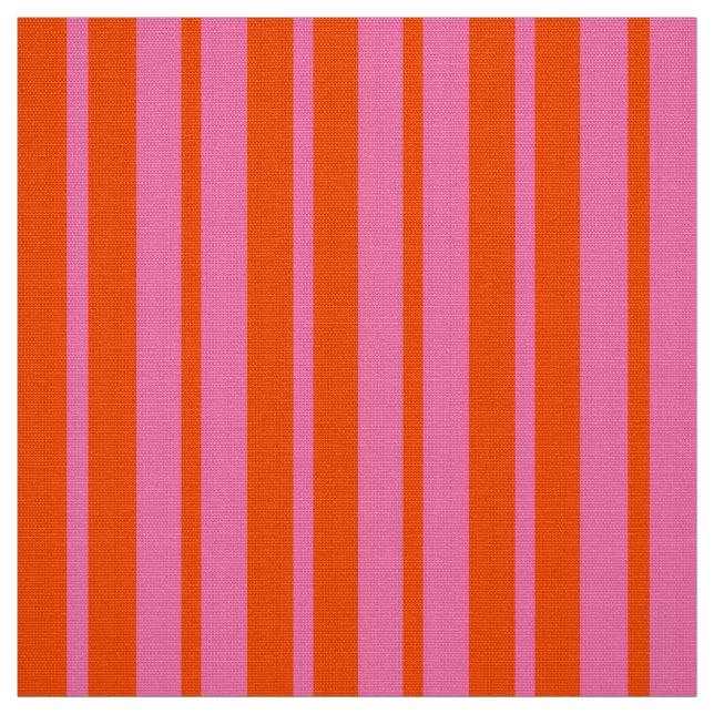 Tela Diseño de rayas de estilo rosado naranja (Retal)