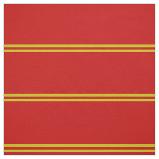 Tela Diseño de rayas doradas, rojo brillante