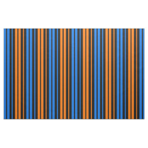 Tela Diseño de rayas verticales de naranja azulada 
