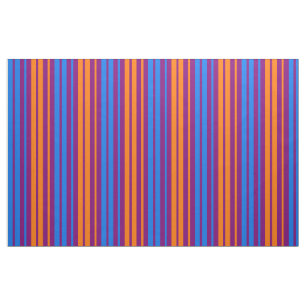 Tela Diseño de rayas verticales naranja azul púrpura