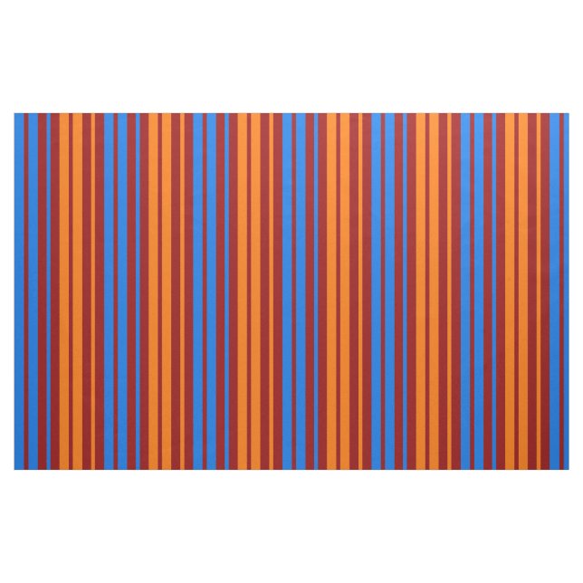 Tela Diseño de rayas verticales naranja rojo azul   ("Cuarto gordo" (fat quarter))