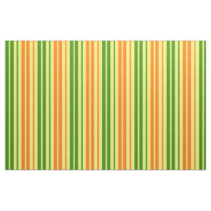 Tela Diseño de rayas verticales naranjas amarillas verd