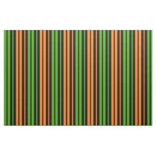 Tela Diseño de rayas verticales naranjas y verdes