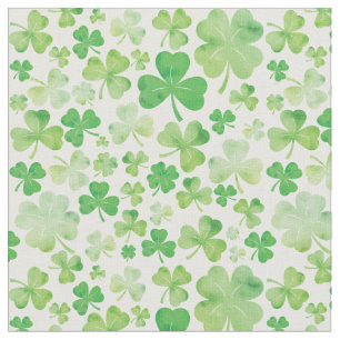 Tela Diseño de Shamrock en color de agua verde