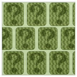 Tela Diseño de signo de interrogación en verde