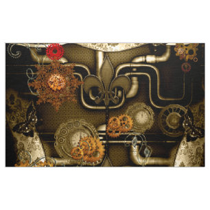 Tela Diseño de Steampunk con los relojes y los