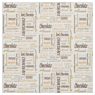 Tela Diseño de texto de chocolate, almendras y chocolat