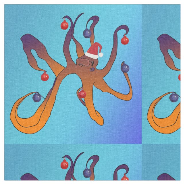 Tela Diseño de vacaciones de Octopus (De cerca)