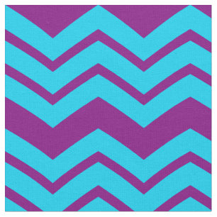 Tela Diseño de zigzag Chevron Morado Azul
