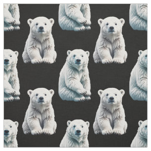 Tela Diseño del patrón animal del oso polar